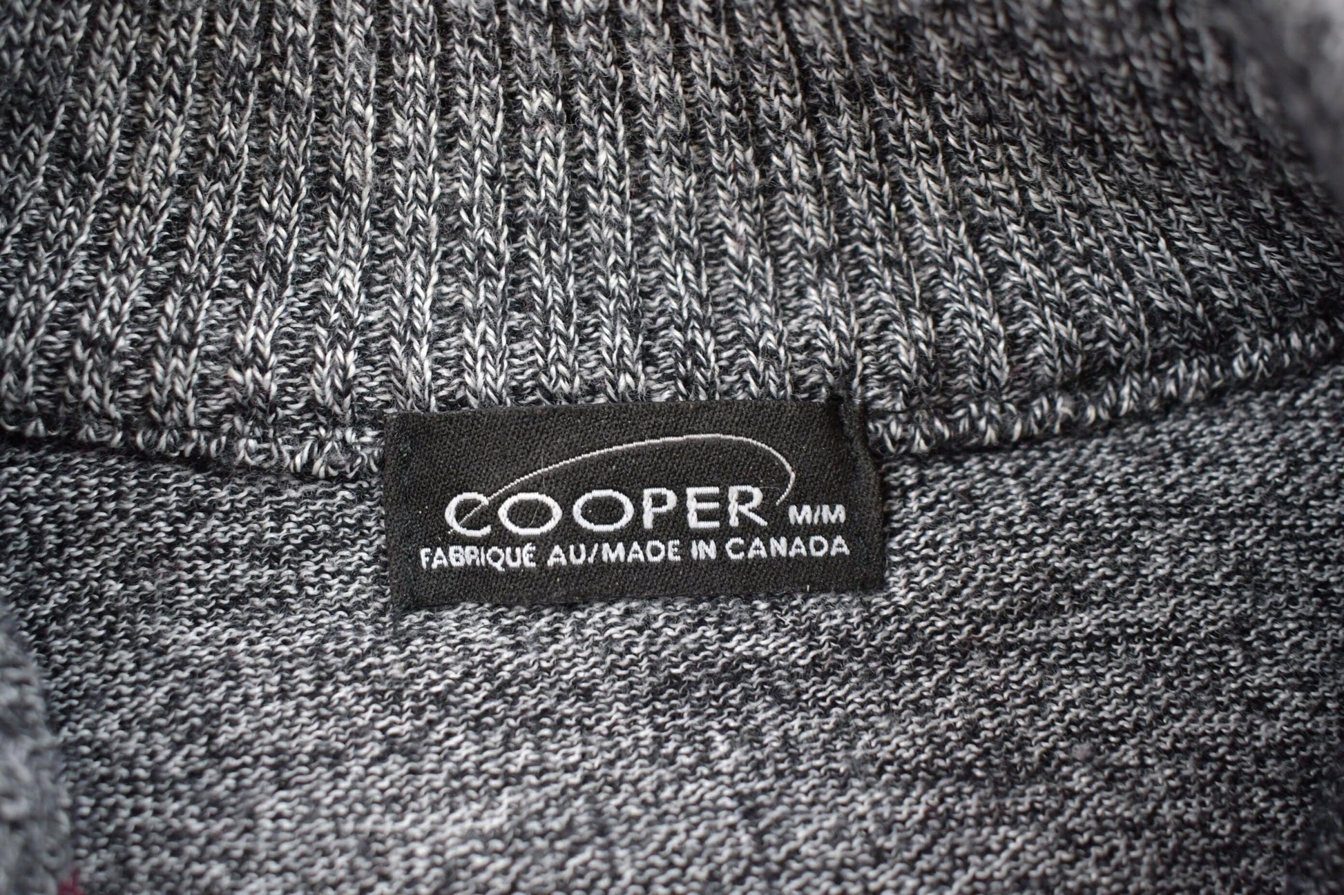 Vintage 1990s Knitted Quarter Zip Sweater Men's Medium from propervintagecanada