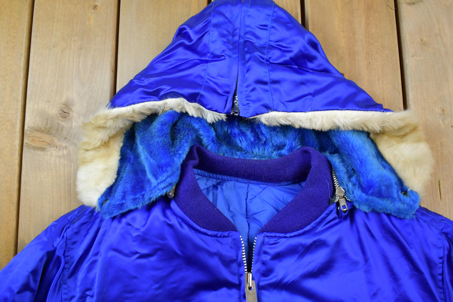 Vintage 1990s Korea Dragon Hooded Puffer Jacket from propervintagecanada