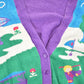 Vintage 1990s Koret Sport AOP Golfing Abstract Knit Cardigan Sweater Women's M from propervintagecanada