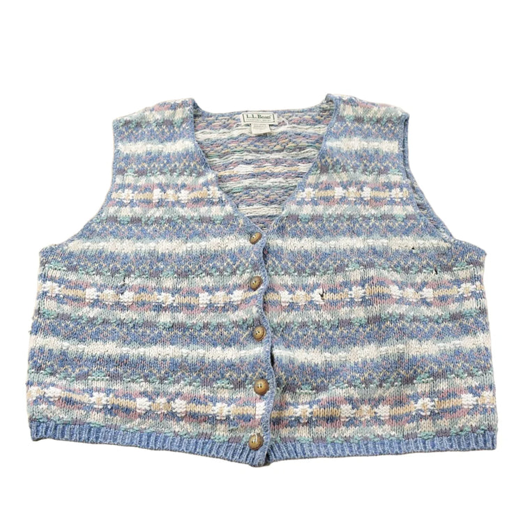 Vintage 1990s L.L. Bean Abstract Knit Vest Women's Large from propervintagecanada