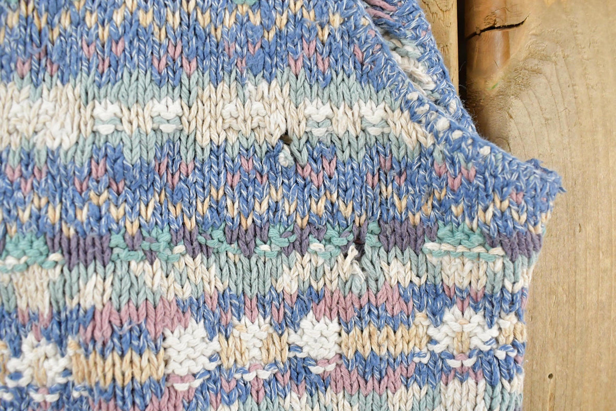 Vintage 1990s L.L. Bean Abstract Knit Vest Women's Large from propervintagecanada
