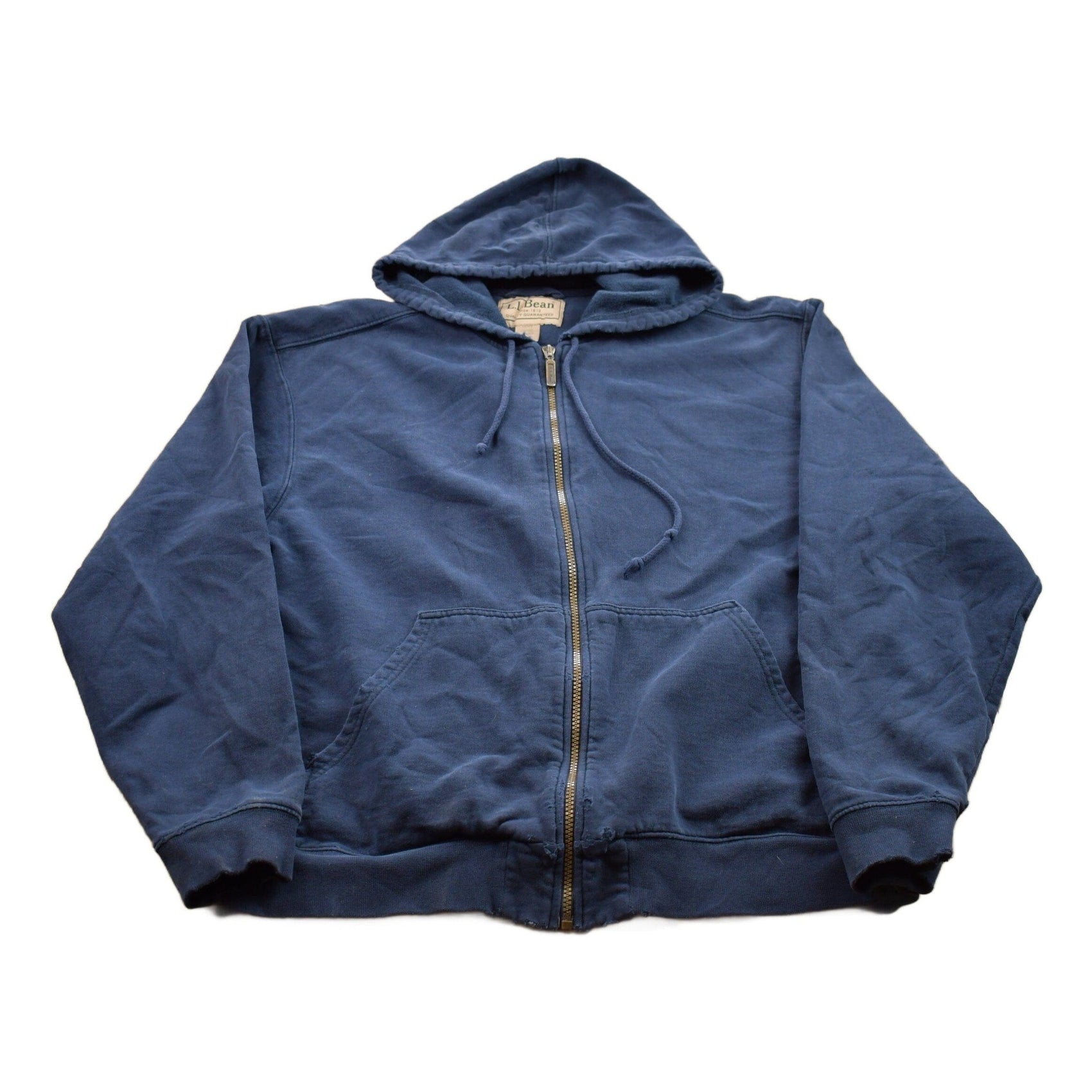 Vintage 1990s L.L. Bean Blank Zip Up Hoodie Men's MMen's Medium from propervintagecanada