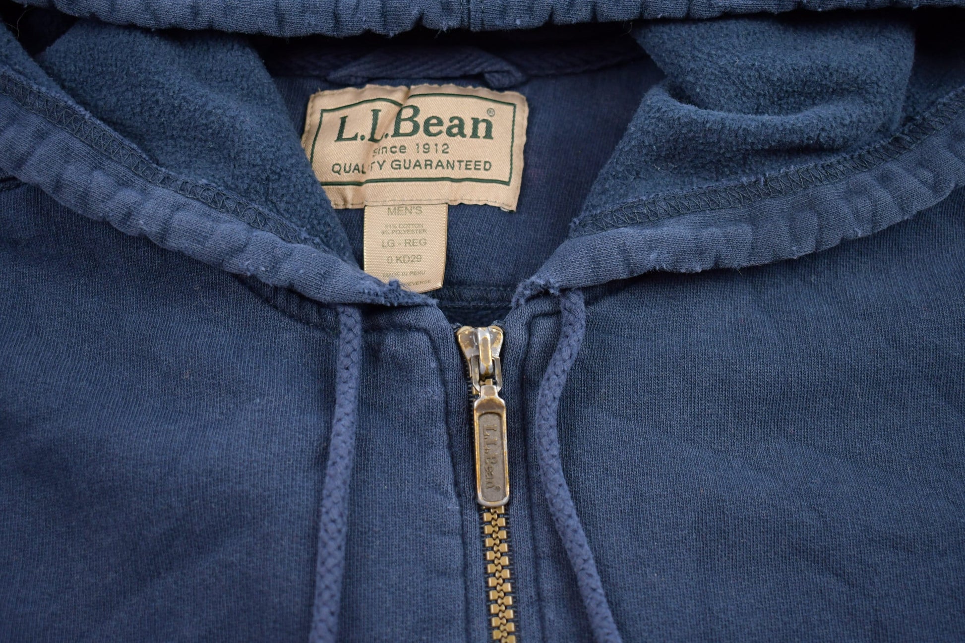 Vintage 1990s L.L. Bean Blank Zip Up Hoodie Men's MMen's Medium from propervintagecanada