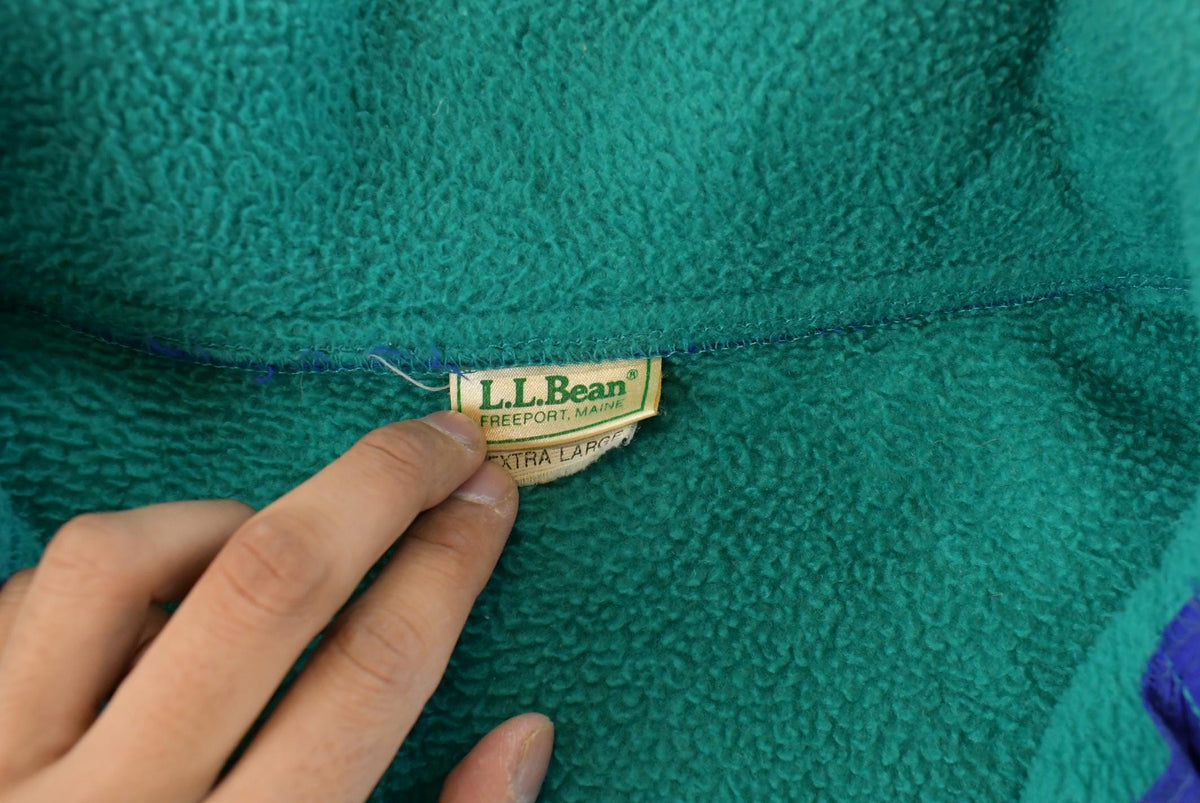 Vintage 1990s L.L. Bean Deep Pile Fleece Sweater Jacket Men's XL from propervintagecanada