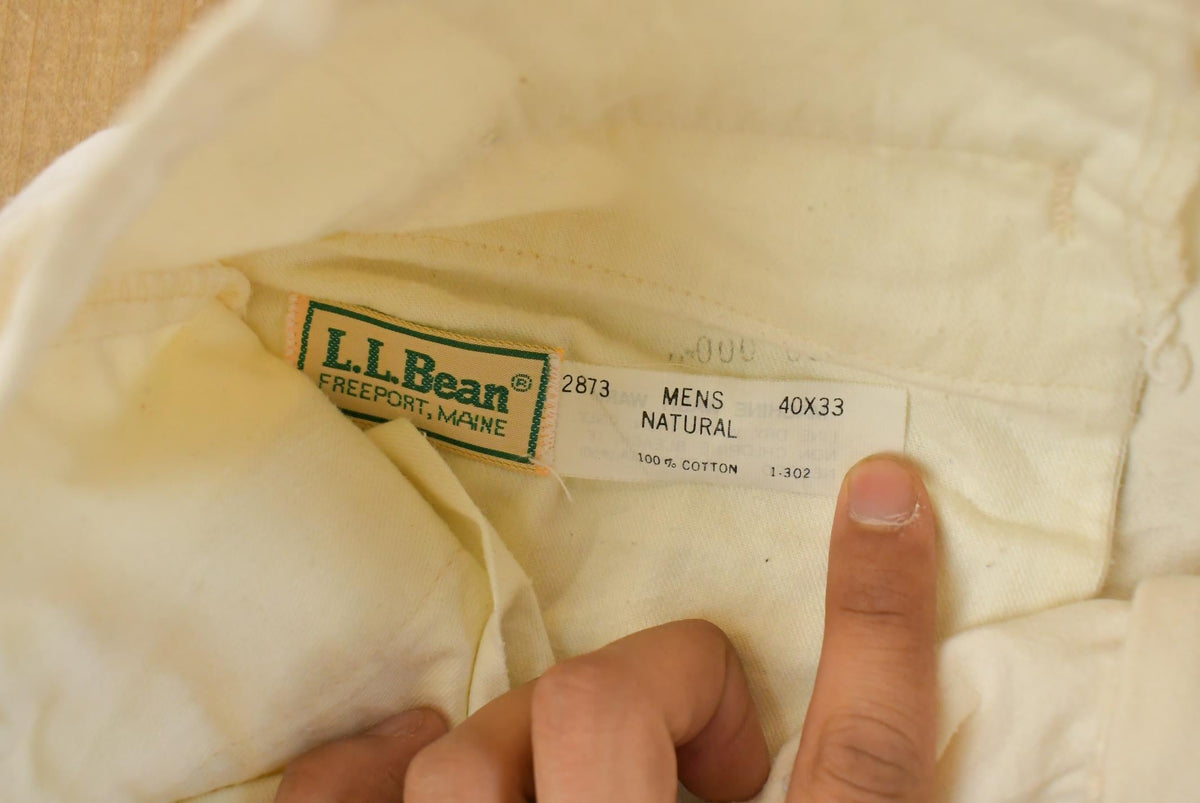 Vintage 1990s L.L. Bean Natural Pants Men's 37 x 30.5 from propervintagecanada