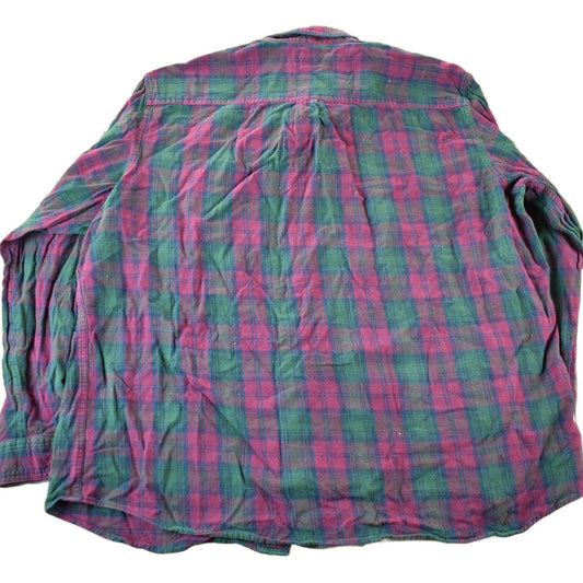 Vintage 1990s L.L. Bean Plaid Flannel Button Up Shirt Men's 2XL from propervintagecanada