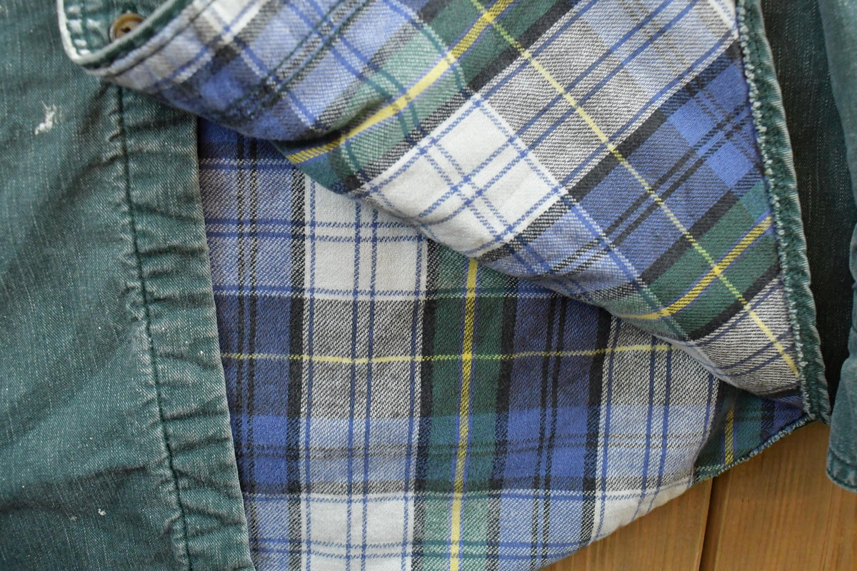 Vintage 1990s L.L. Bean Plaid Flannel Lined Button Up Shirt Men's M-L from propervintagecanada
