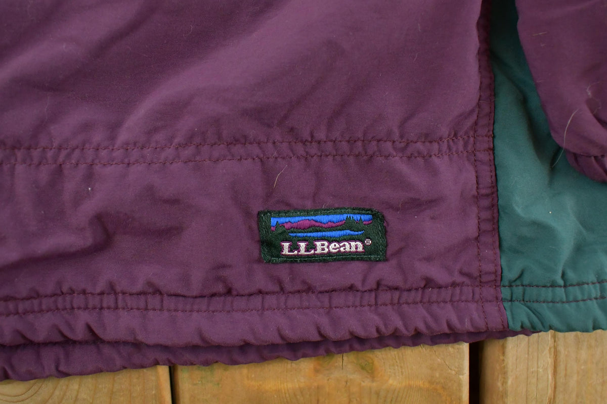 Vintage 1990s L.L. Bean Quarter Zip Anorak Pullover Windbreaker Jacket Men's Large from propervintagecanada