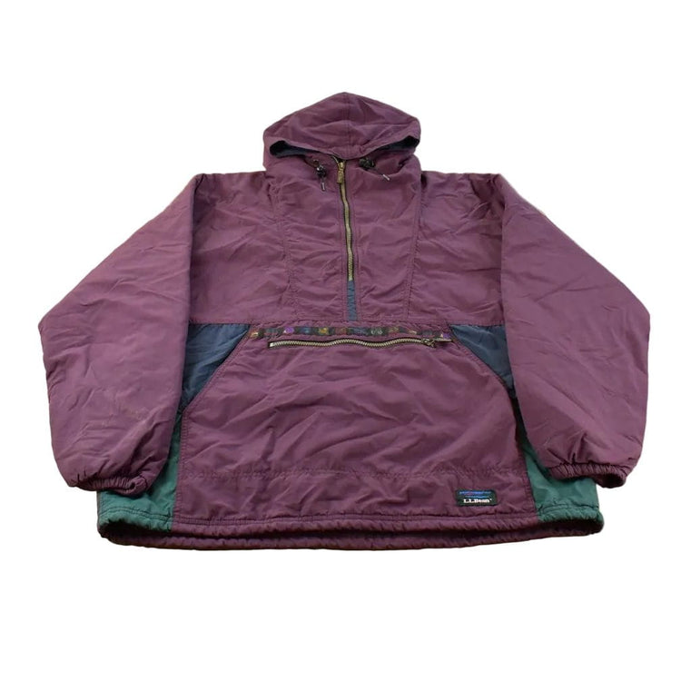 Vintage 1990s L.L. Bean Quarter Zip Anorak Pullover Windbreaker Jacket Men's Large from propervintagecanada