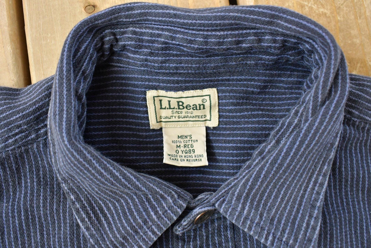 Vintage 1990s L.L. Bean Striped Button Up Shirt Men's M from propervintagecanada
