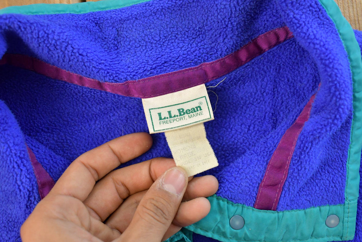 Vintage 1990s L.L. Bean T-Snap Fleece Sweater Jacket Women's L from propervintagecanada