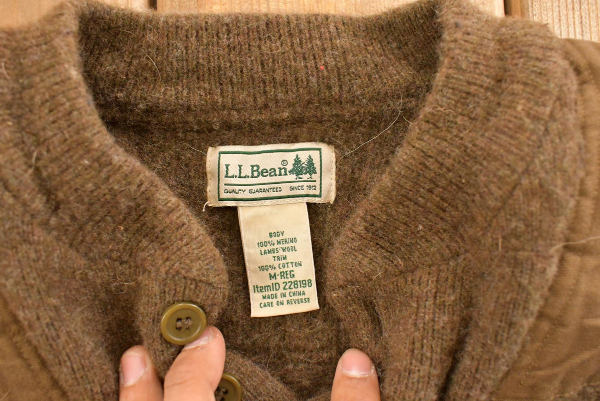 Vintage 1990s L.L. Bean Wool Knit Henley Sweater Women's S from propervintagecanada