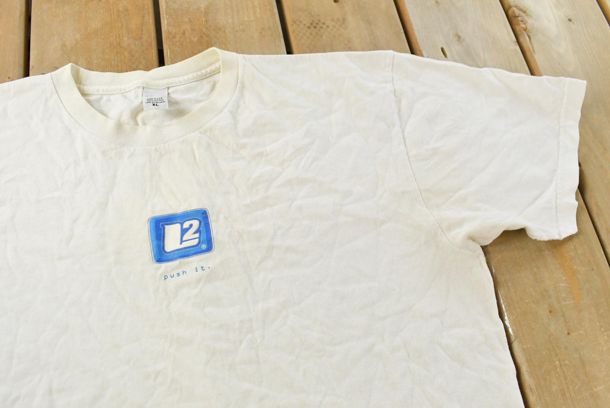 Vintage 1990s L2 Push It Graphic T-Shirt Men's XL from propervintagecanada