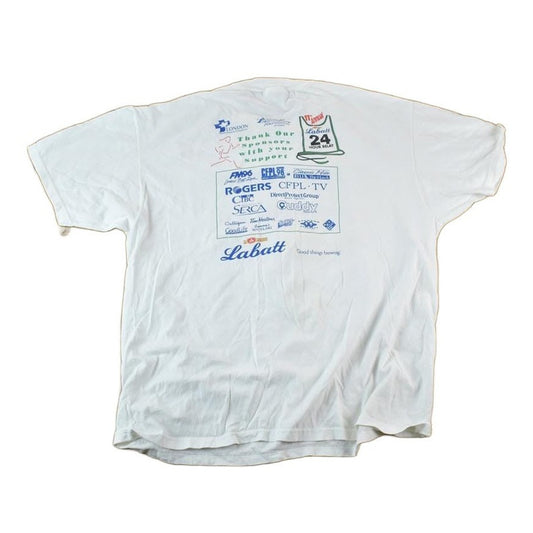 Vintage 1990s Labatt 24 Hr Relay Souvenir Single Stitch Graphic Print T-Shirt Men's XL from propervintagecanada