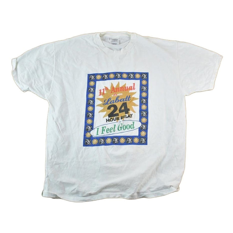 Vintage 1990s Labatt 24 Hr Relay Souvenir Single Stitch Graphic Print T-Shirt Men's XL from propervintagecanada