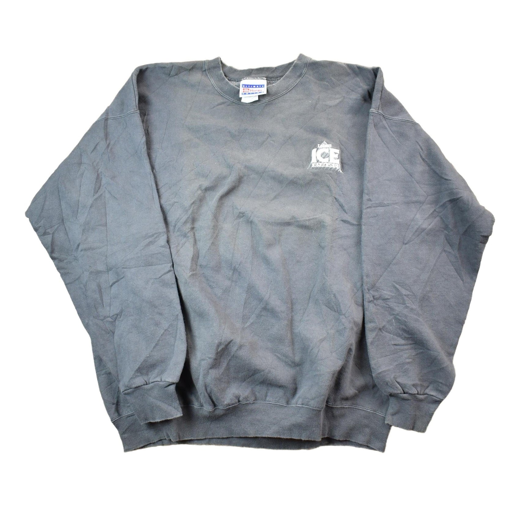 Vintage 1990s Labatt Ice Beer Hanes Ultimate Cotton Crewneck Sweatshirt Men's XL from propervintagecanada