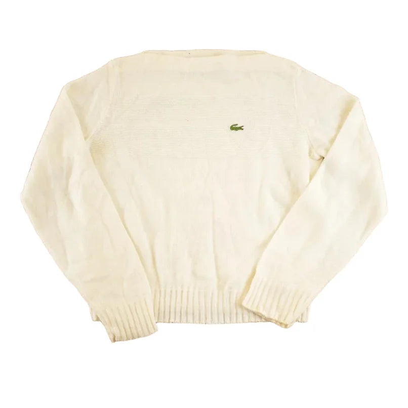 Vintage 1990s Lacoste Haymaker Knit Crewneck Sweater Women's M from propervintagecanada