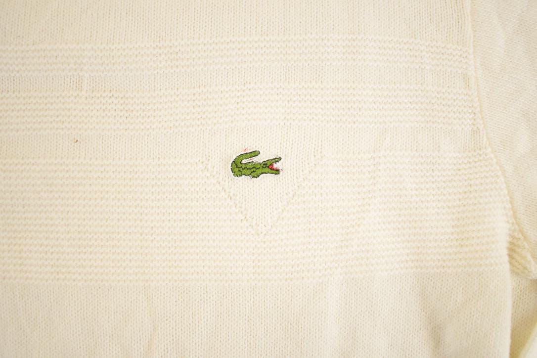 Vintage 1990s Lacoste Haymaker Knit Crewneck Sweater Women's M from propervintagecanada