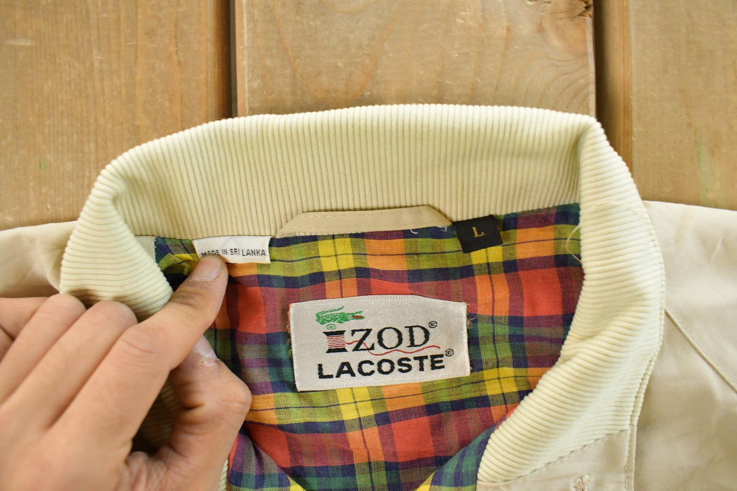 Vintage 1990s Lacoste Izod Full Zip Windbreaker Jacket Men's Large from propervintagecanada