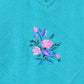 Vintage 1990s Lady Foot Locker Floral Quarter Zip Souvenir Crewneck Sweatshirt Men's Large from propervintagecanada