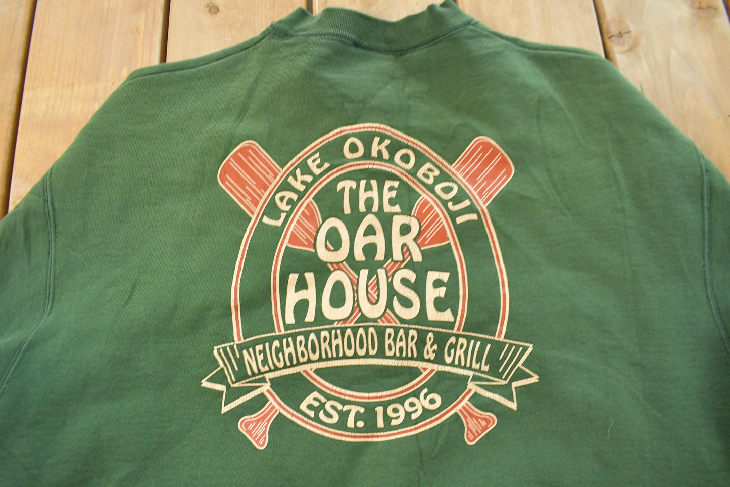 Vintage 1990s Lake Okoboji Oar House bar Crewneck Sweatshirt Men's XL / Streetwear Souvenir Sweater / Made In USA from propervintagecanada