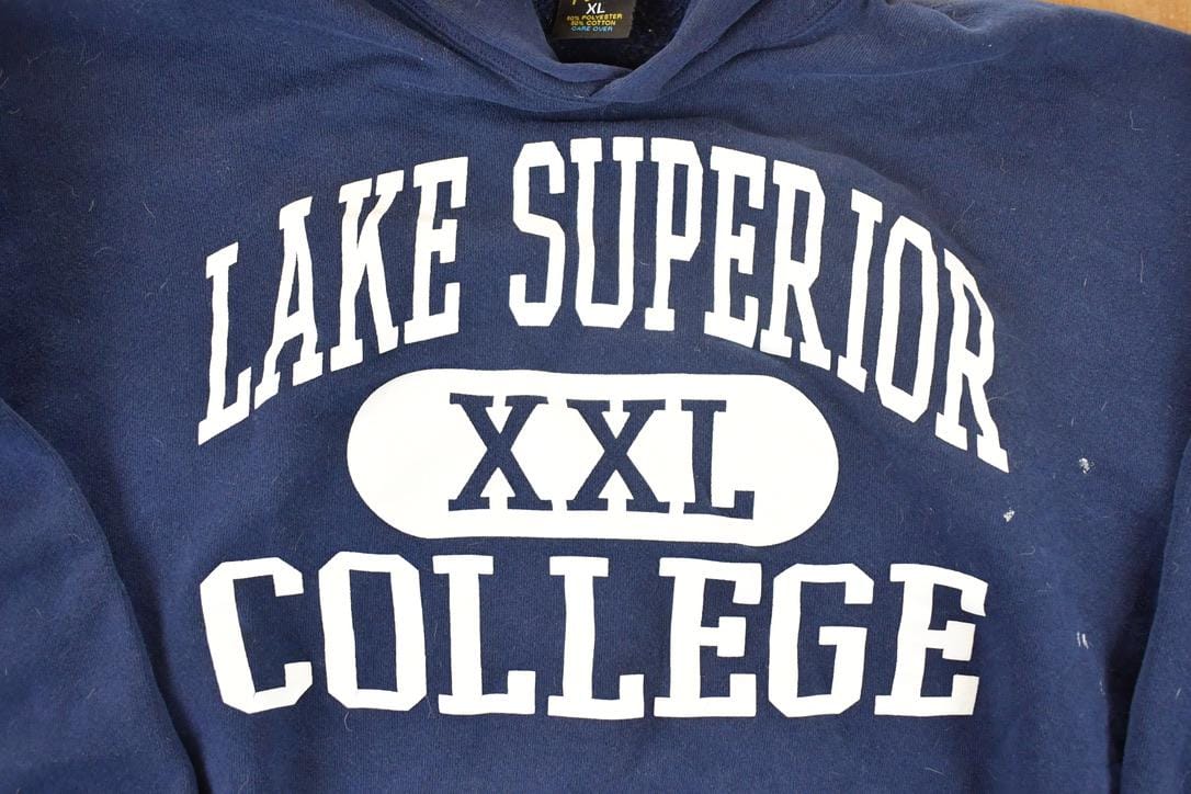 Vintage 1990s Lake Superior College University Hoodie Sweater Men's L from propervintagecanada