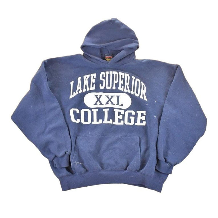 Vintage 1990s Lake Superior College University Hoodie Sweater Men's L from propervintagecanada