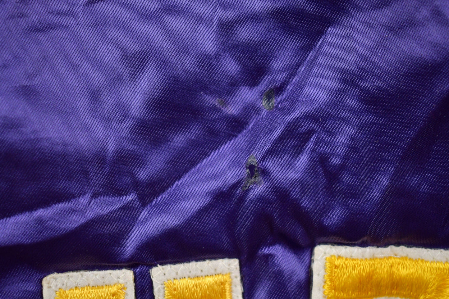 Vintage 1990s Lakers NBA Swingster Satin Bomber Jacket Embroidered Made In USA Men's Medium from propervintagecanada