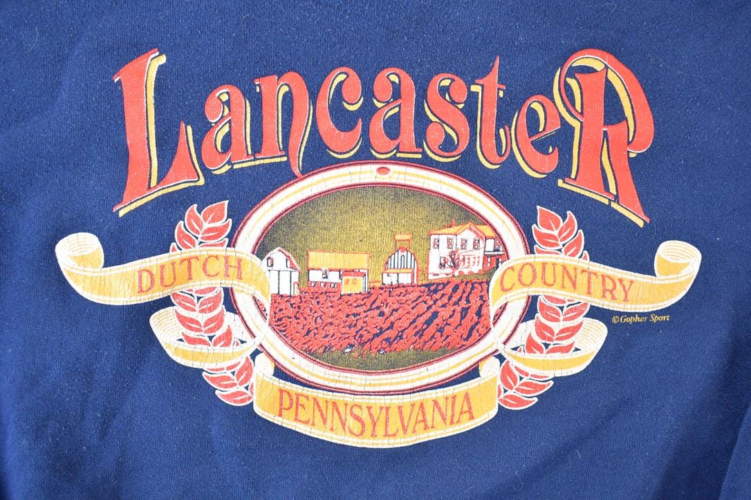 Vintage 1990s Lancaster Pennsylvania Souvenir Crewneck Sweatshirt Made In USA Men's XL from propervintagecanada