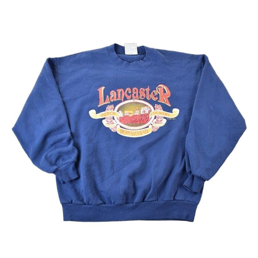 Vintage 1990s Lancaster Pennsylvania Souvenir Crewneck Sweatshirt Made In USA Men's XL from propervintagecanada