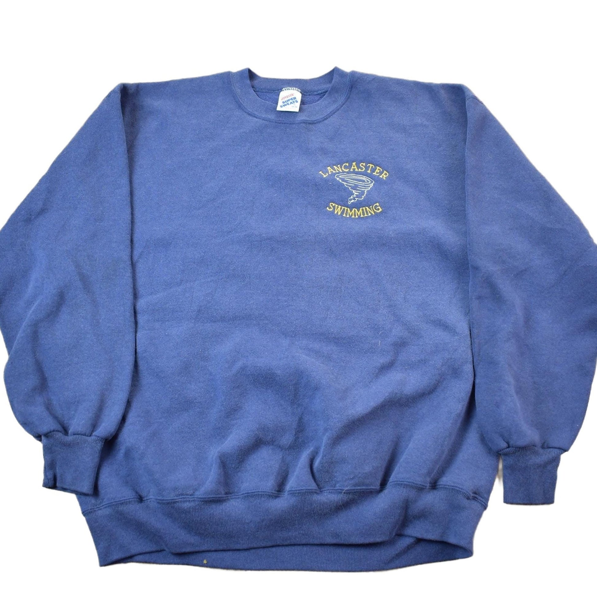 Vintage 1990s Lancaster Swimming Crewneck Sweatshirt Men's L from propervintagecanada