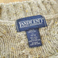 Vintage 1990s Land's End Cable Knit Textured Wool Silk Sweater Mens 2XL from propervintagecanada