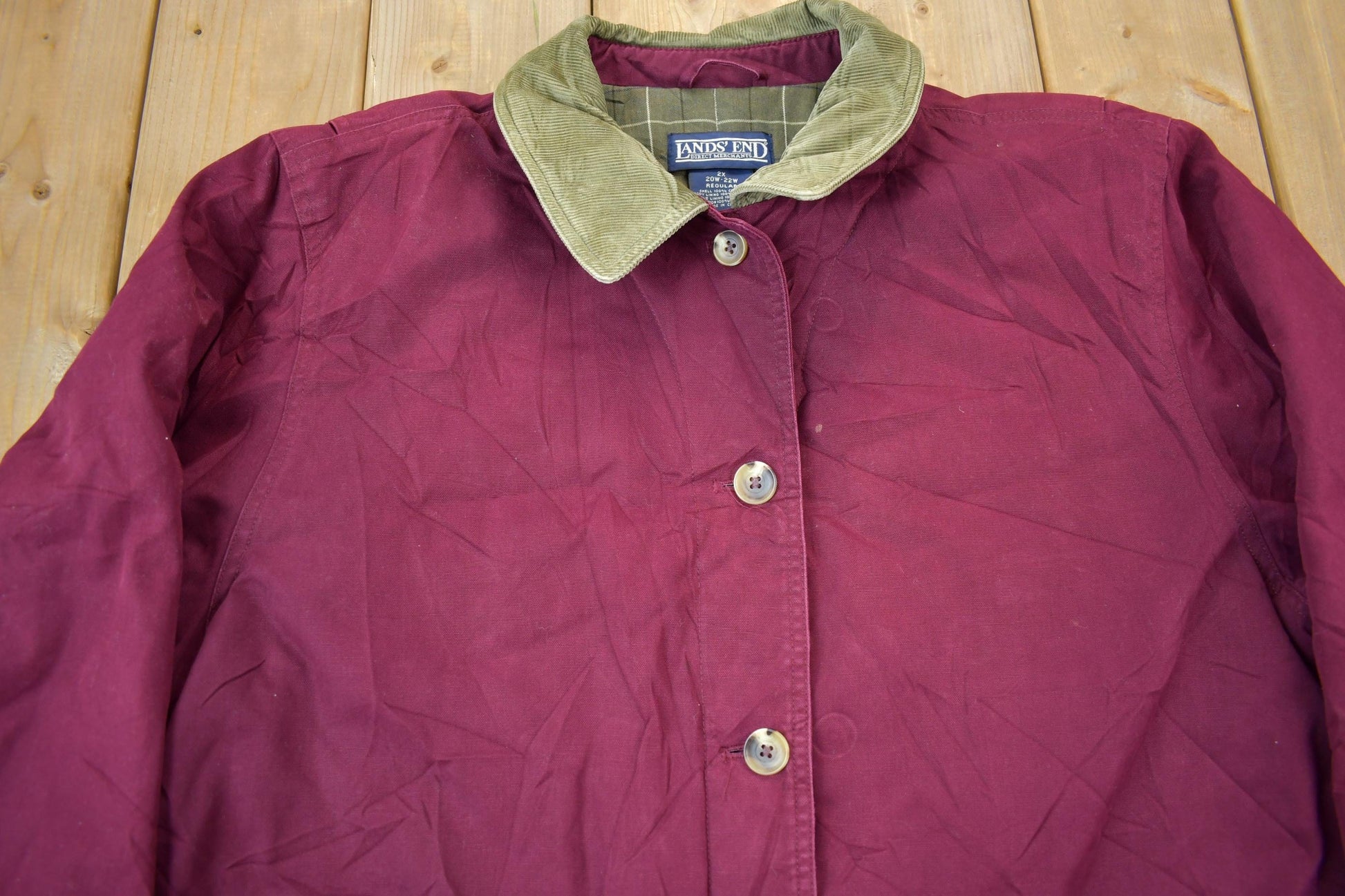 Vintage 1990s Lands End Field Jacket Women's 2XL from propervintagecanada