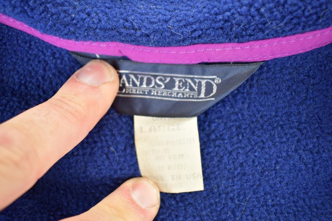 Vintage 1990s Lands End Fleece Outdoorsman Sweater Mens L from propervintagecanada