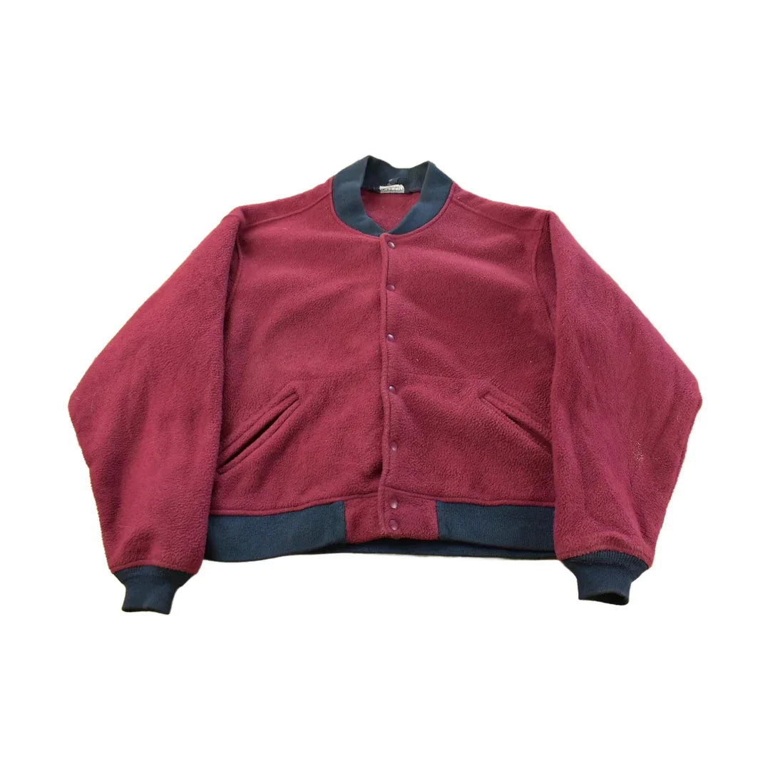 Vintage 1990s Lands End Fleece Snap On Sweater Jacket Men's XL from propervintagecanada
