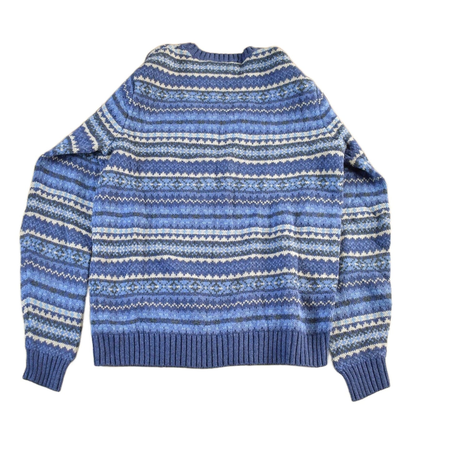 Vintage 1990s Lands' End Knit Abstract Pattern Crewneck Sweater Women's Small from propervintagecanada