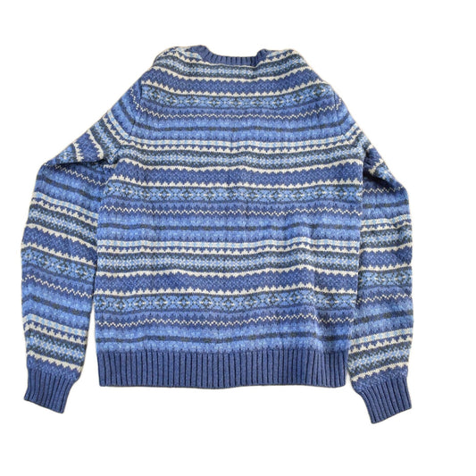 Vintage 1990s Lands' End Knit Abstract Pattern Crewneck Sweater Women's Small from propervintagecanada