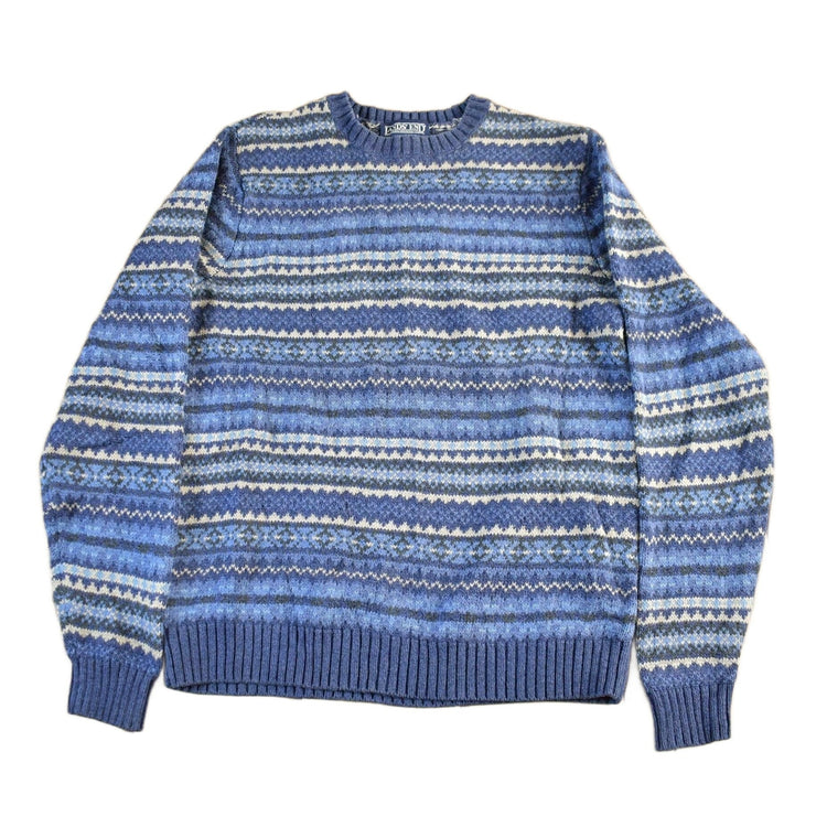 Vintage 1990s Lands' End Knit Abstract Pattern Crewneck Sweater Women's Small from propervintagecanada