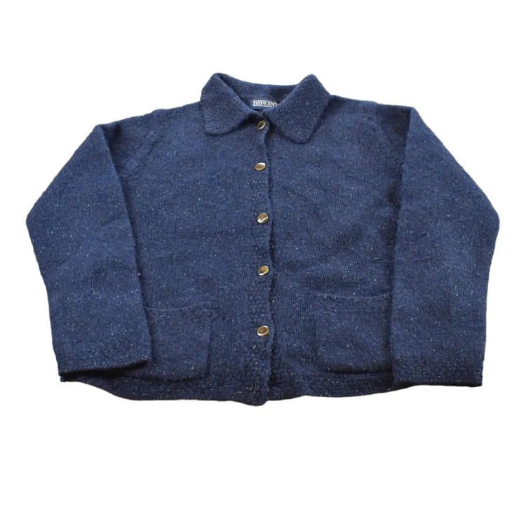 Vintage 1990s Lands End Knit Cardigan Sweater Womens L from propervintagecanada