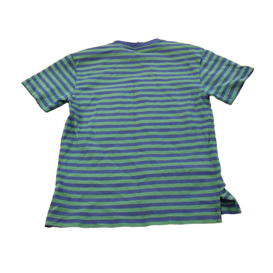 Vintage 1990s Lands' End Striped Pocket T-Shirt Youth M from propervintagecanada