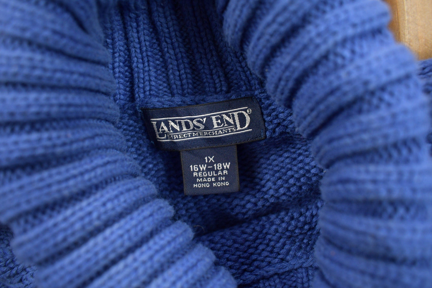 Vintage 1990s Lands End Winter Theme Turtleneck Sweater Women's XL from propervintagecanada