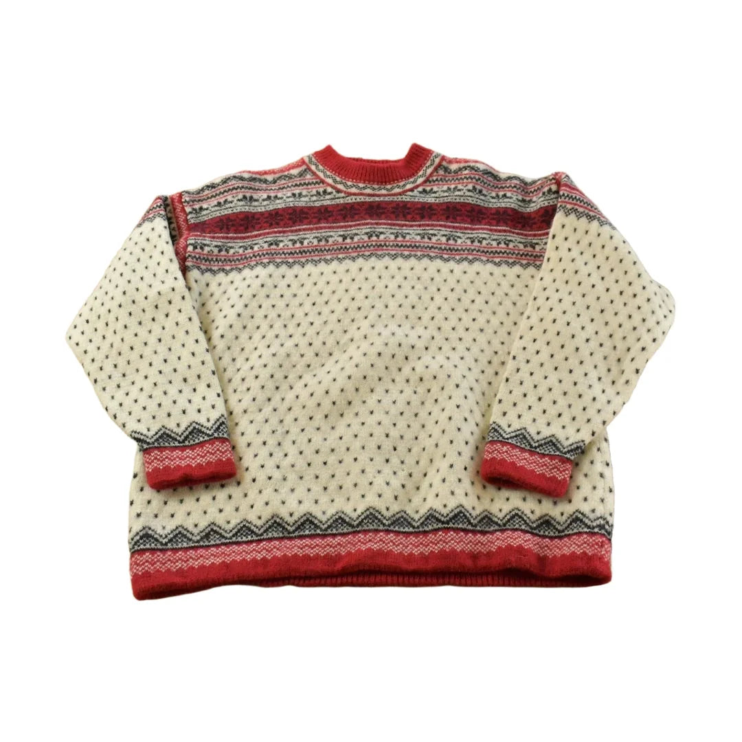 Vintage 1990s Lands' End Wool Knit Crewneck Sweater Men's M from propervintagecanada
