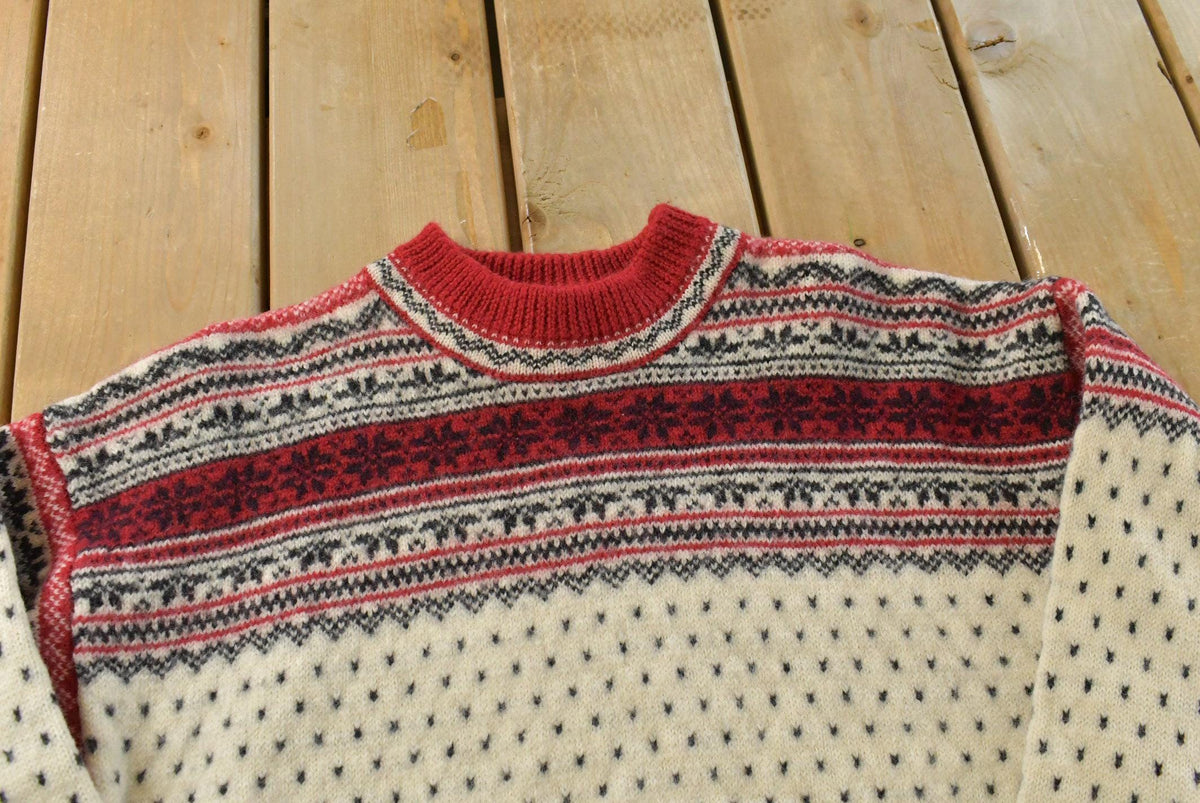 Vintage 1990s Lands' End Wool Knit Crewneck Sweater Men's M from propervintagecanada