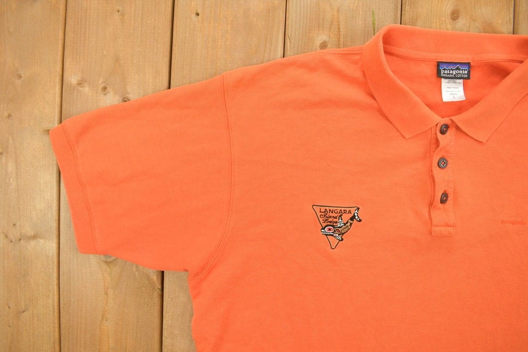 Vintage 1990s Langara Island Lodge Patagonia Polo Shirt Men's Large from propervintagecanada