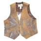 Vintage 1990s Lariat Leather Perfectly Distressed Western Cowboy Vest Men's XL from propervintagecanada