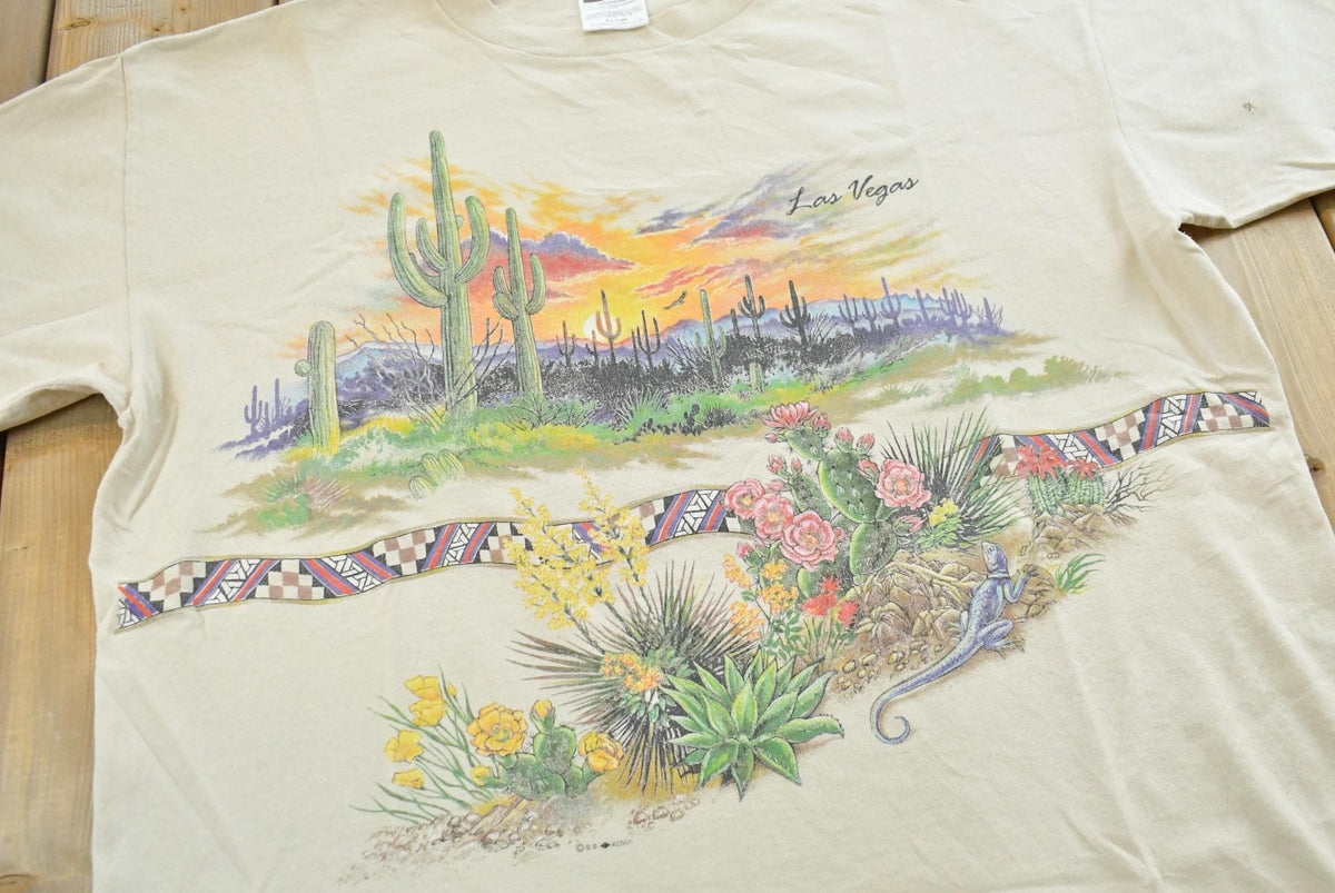 Vintage 1990s Las Vegas Desert Sunset T-Shirt Mens XL from propervintagecanada