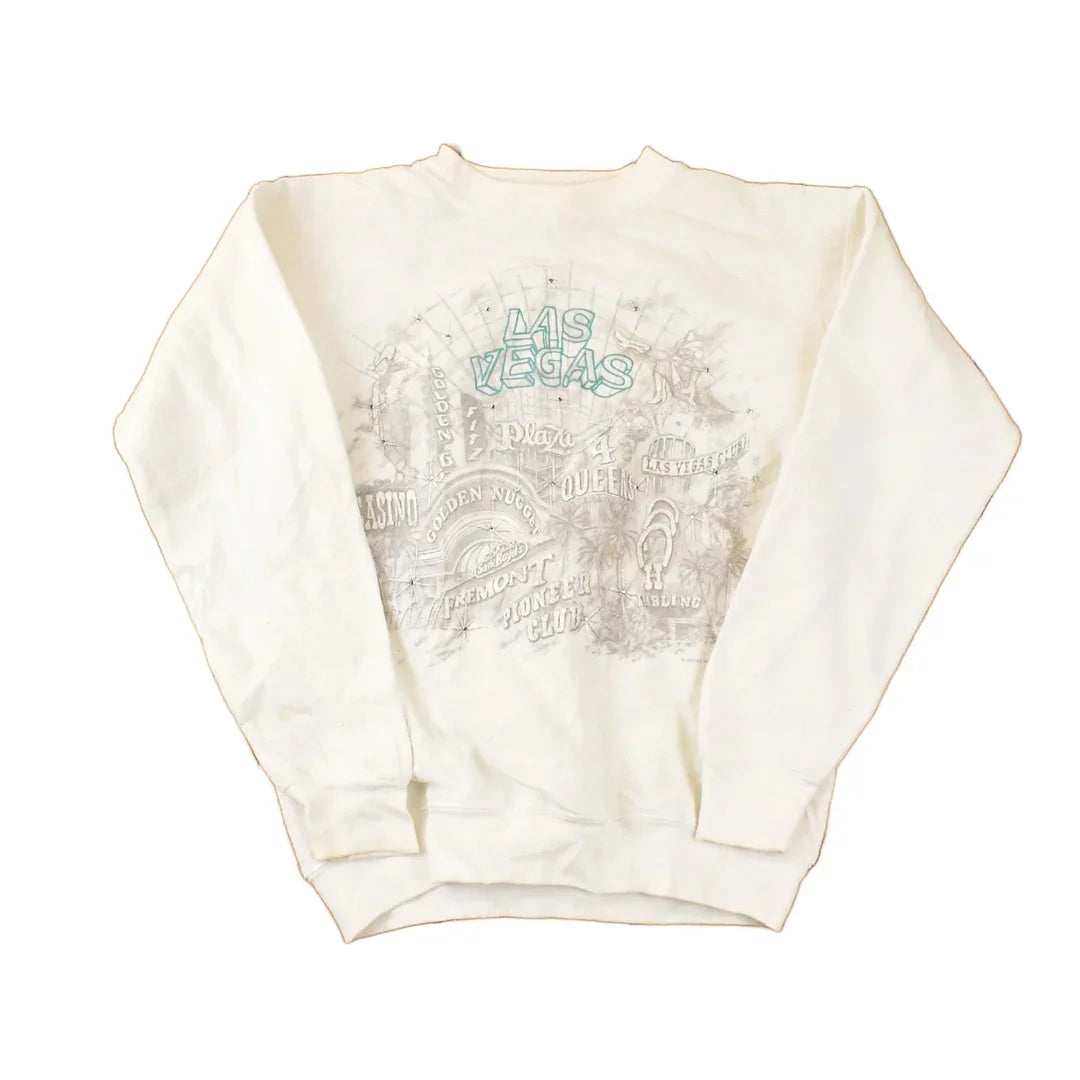 Vintage 1990s Las Vegas Graphic Print Crewneck Sweatshirt Mens S from propervintagecanada