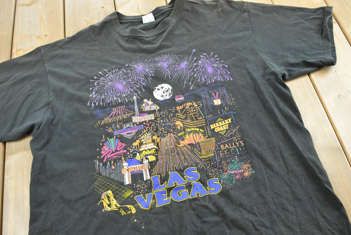 Vintage 1990s Las Vegas Nevada Casino Strip Souvenir Travel T-Shirt Men's XL from propervintagecanada