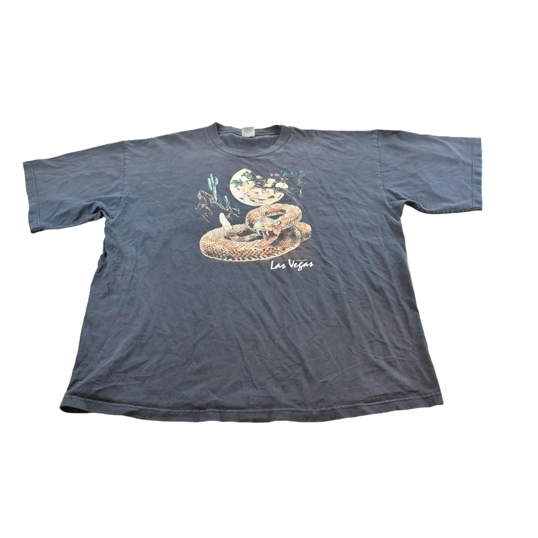 Vintage 1990s Las Vegas Rattle Snake Souvenir T Shirt Mens Men's 3XL from propervintagecanada
