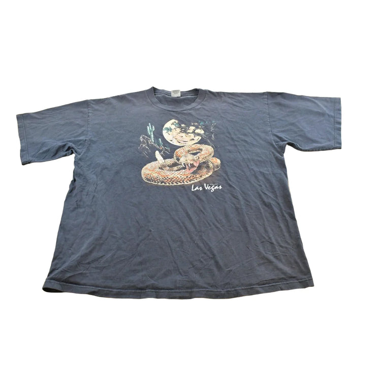 Vintage 1990s Las Vegas Rattle Snake Souvenir T Shirt Mens Men's 3XL from propervintagecanada